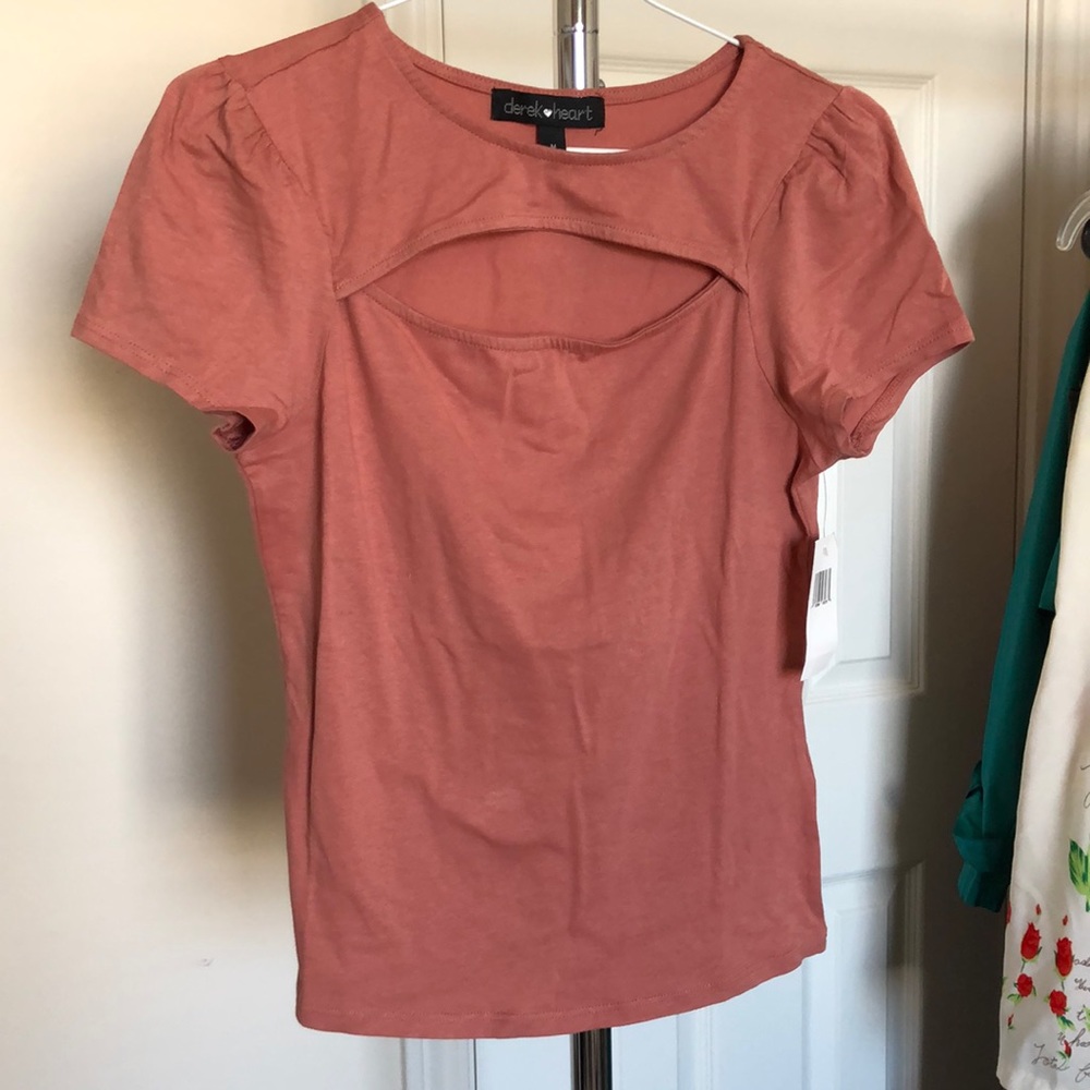 Dusty Rose Cut out top - NWT